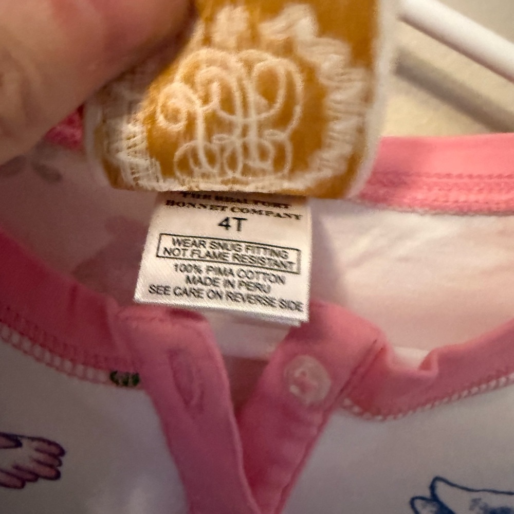 The Beaufort Bonnet Company Swan Print and Pink Accents Pajamas - Picture 4 of 5